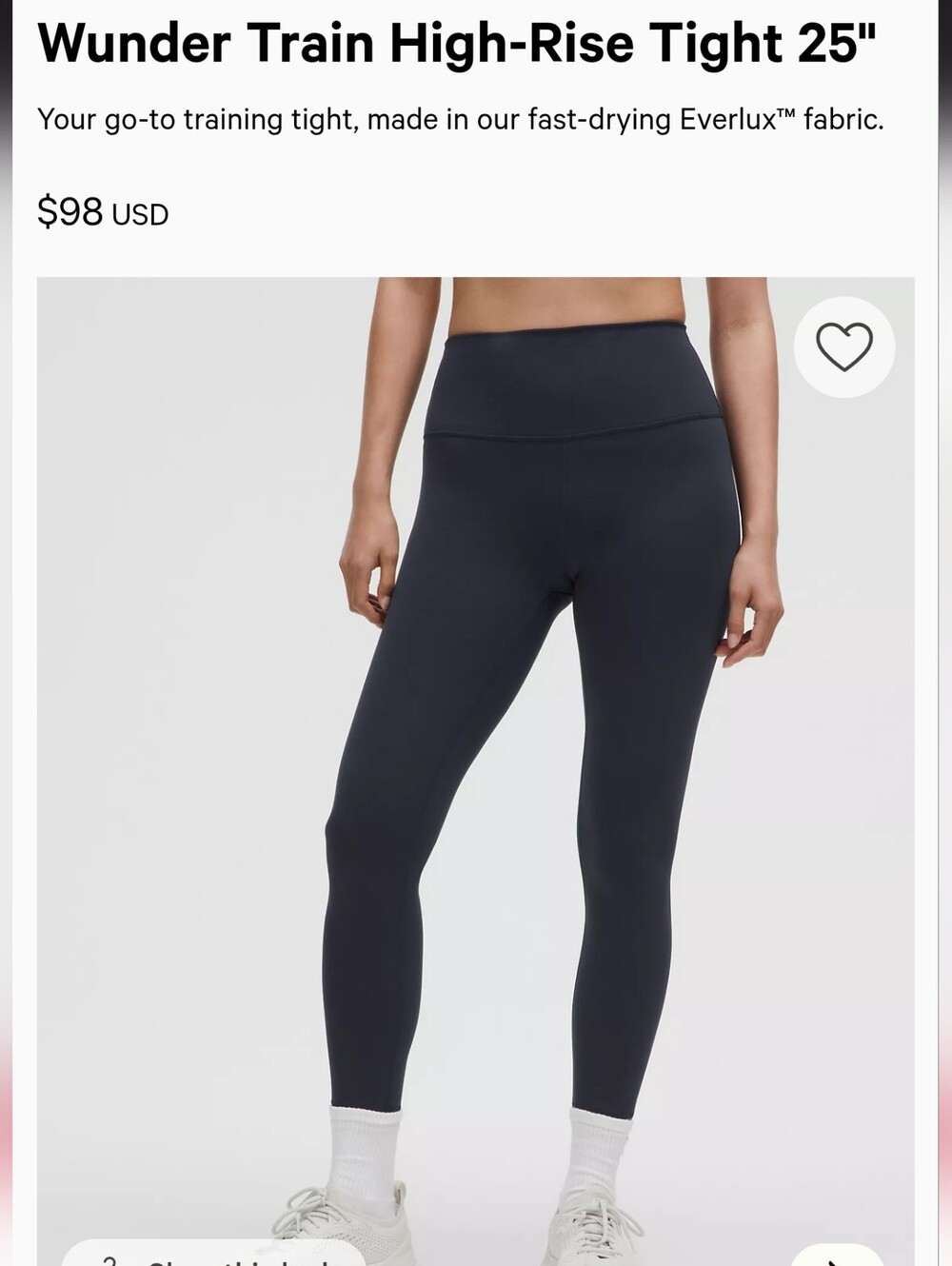 lululemon athletica High-Rise Leggings 25" in True Navy